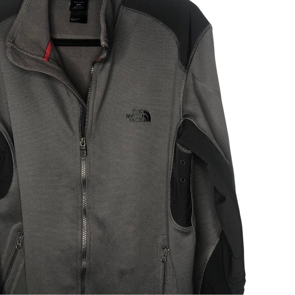 The North Face Men's TKA Stealth Full Zip Fleece Jacket Coat Gray Size M - Picture 2 of 11